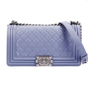 Chanel Boy Bag Quilted Hazy Blue/Lavender Lambskin